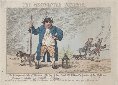 The Westminster Watchman, 12. april 1784., 12. april 1784. av Thomas Rowlandson