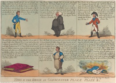 Dette er huset i Gloucester Place, plate 2, 26. mai 1809., 26. mai 1809. av Thomas Rowlandson