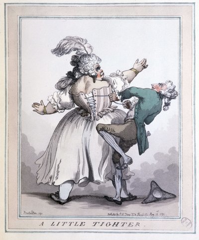 Tighten More - Trykk av Rowlandson, i "The corsette in art and morals from the 13th to the 20th century" av F. Libron og H. Clouzot av Thomas Rowlandson