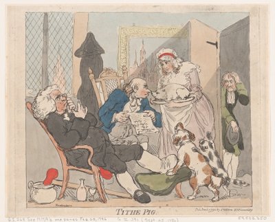 Tiendesvin, 1. januar 1790., 1. januar 1790. av Thomas Rowlandson