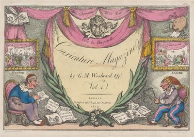 Tittelside, The Caricature Magazine av G. M. Woodward, Vol. 4, 1809., 1809. av Thomas Rowlandson