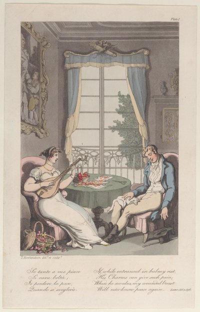 Tittelside, fra Napoli og Campagna Felice: i en serie brev adressert..., 1. juni 1815. av Thomas Rowlandson