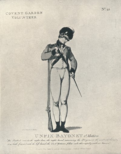 Unfix Bayonet 3rd Motion, 1798 1909 av Thomas Rowlandson