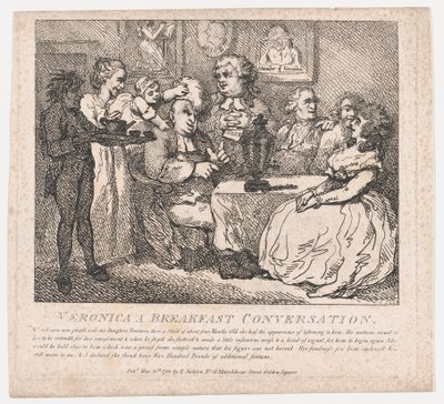Veronica, en frokostsamtale Pittoreske skjønnheter i Boswell, Part the Firs..., 30. mai 1786. av Thomas Rowlandson