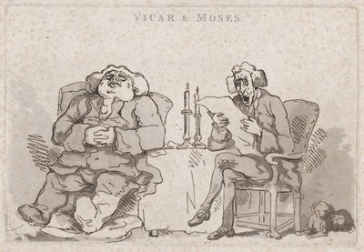 Vikar og Moses, 1786., 1786. av Thomas Rowlandson