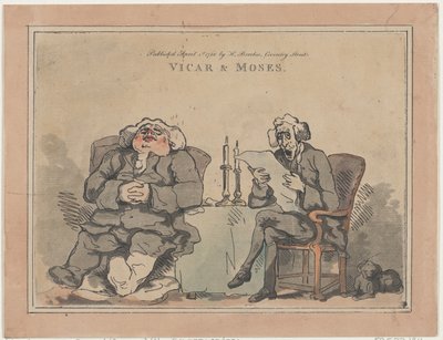 Vikar og Moses, 1. april 1786., 1. april 1786. av Thomas Rowlandson