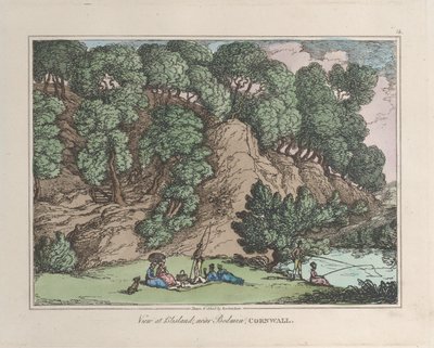 Utsikt på Blisland, nær Bodmin, Cornwall, fra Sketches from Nature, 1822., 1822. av Thomas Rowlandson