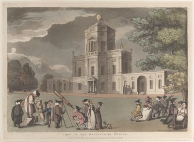 Utsikt over observatoriet, Oxford, 1. mai 1810., 1. mai 1810. av Thomas Rowlandson