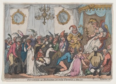 Votaries of Fashion in the Temple of Folly, 25. august 1808., 25. august 1808. av Thomas Rowlandson