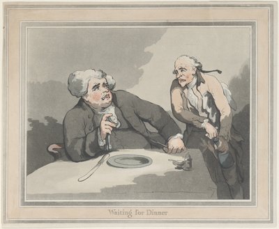 Venter på middag av Thomas Rowlandson