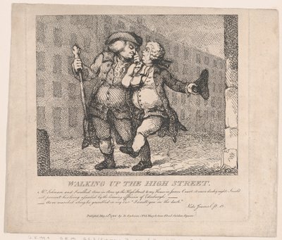 Walking Up the High Street, Edinburgh Picturesque Beauties of Boswell, Part the F..., 15. mai 1786. av Thomas Rowlandson