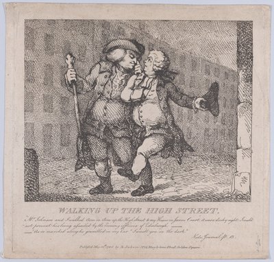 Walking Up the High Street, Edinburgh Picturesque Beauties of Boswell, Part the F..., 15. mai 1786. av Thomas Rowlandson