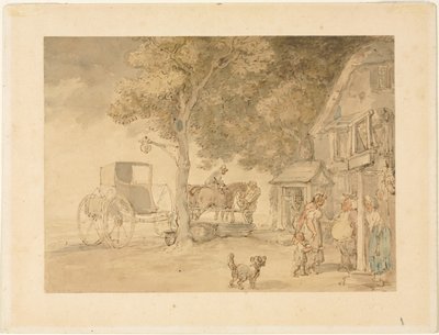 Vanning av hester av Thomas Rowlandson