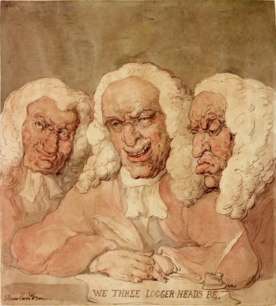 We Three Loggerheads Be, ca. 1805 (blekk, blyant og akvarell på papir) av Thomas Rowlandson