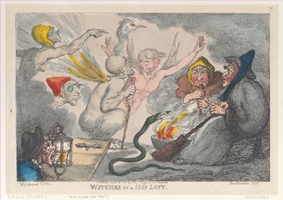Witches in a Hay Loft, 29. april 1807., 29. april 1807. av Thomas Rowlandson