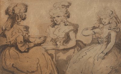 Kvinner som drikker punch av Thomas Rowlandson