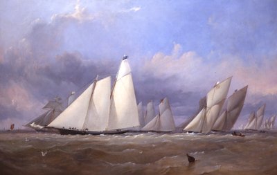 Amerika ved Cowes, 1852 av Thomas Sewell Robins