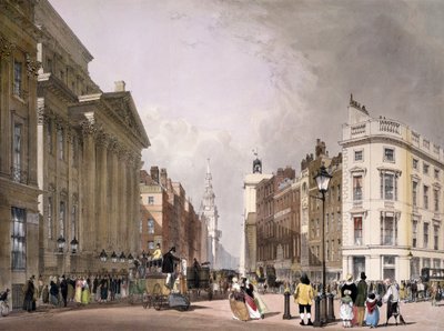 Cheapside and Mansion House, 1842 av Thomas Shotter Boys