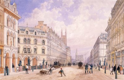 Holborn Viaduct, London, 1871 av Thomas Shotter Boys