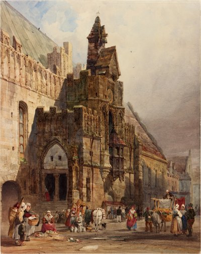 St Omer rådhus, Pas de Calais av Thomas Shotter Boys