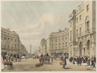 London As It Is: Regent Street, med utsikt mot Duke of Yorks søyle av Thomas Shotter Boys