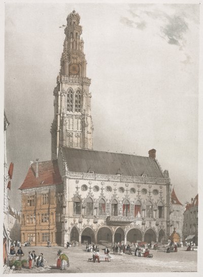 Pittoresk arkitektur i Paris, Gent, Antwerpen, Rouen, 1839. av Thomas Shotter Boys