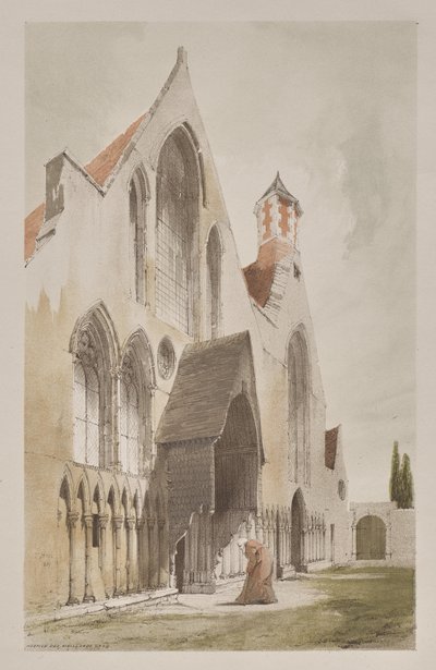 Pittoresk arkitektur i Paris, Ghent, Antwerpen, Rouen: Hospice des Vieillards, Ghent, Belgia av Thomas Shotter Boys