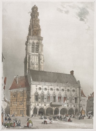 Pittoresk arkitektur i Paris, Gent, Antwerpen, Rouen: L