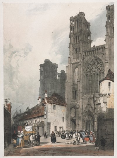 Pittoresk arkitektur i Paris, Gent, Antwerpen, Rouen: Laon, Frankrike, 1839. av Thomas Shotter Boys