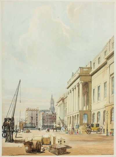 The Custom House, plate tre fra Original Views of London as It Is av Thomas Shotter Boys