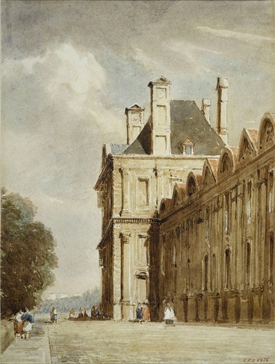 The Pavillon de Flore, ca. 1835 (akvarell) av Thomas Shotter Boys