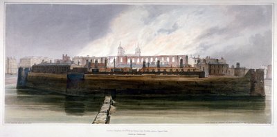 Tower of London morgenen etter brannen i Armory 30. oktober 1841 av Thomas Shotter Boys