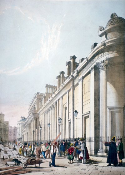 Utsikt over Bank of England City of London, 1842 av Thomas Shotter Boys