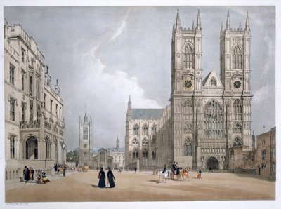 Westminster Abbey and Hospital, London, 1842 av Thomas Shotter Boys