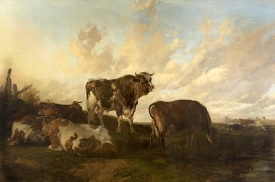 Repose in the Meadows, 1851 av Thomas Sidney Cooper