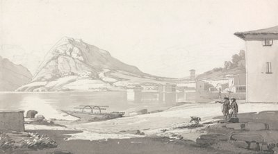 Byen og Luganosjøen av Thomas Smith of Derby