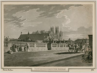 Utsikt over Westminster Bridge av Thomas Snr. Malton