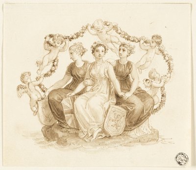 Allegori av England, Skottland og Irland av Thomas Stothard