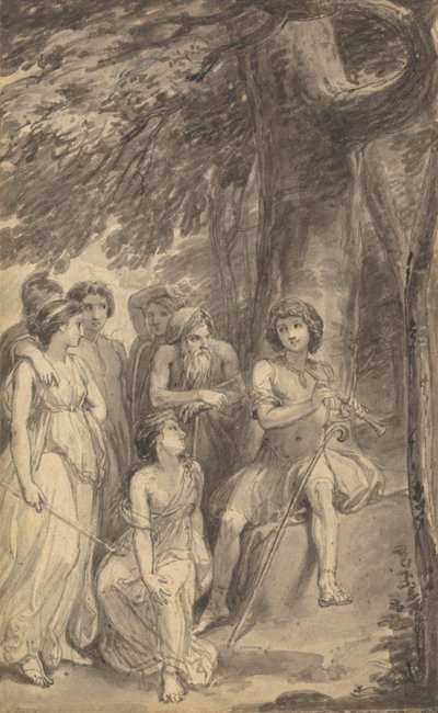 En av seks illustrasjoner til Fenelons "The Adventures of Telemachus son of Ulysses" av Thomas Stothard