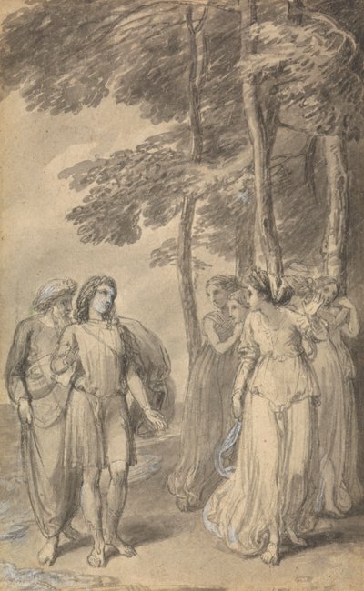 En av seks illustrasjoner til Fenelons "The Adventures of Telemachus son of Ulysses" av Thomas Stothard