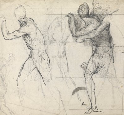 Skisse av klassiske figurer i aksjon av Thomas Stothard