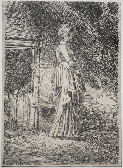 Prøver av polyautgrafi: The Lost Apple, 1803. av Thomas Stothard