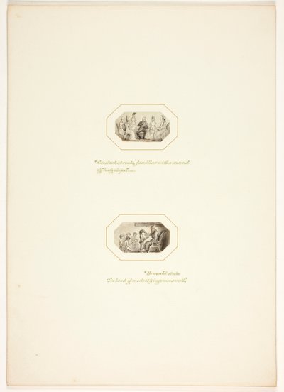 Studie til en plansje fra Oppgaven av Thomas Stothard