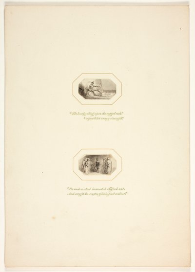 Studie til en plansje fra The Task av Thomas Stothard