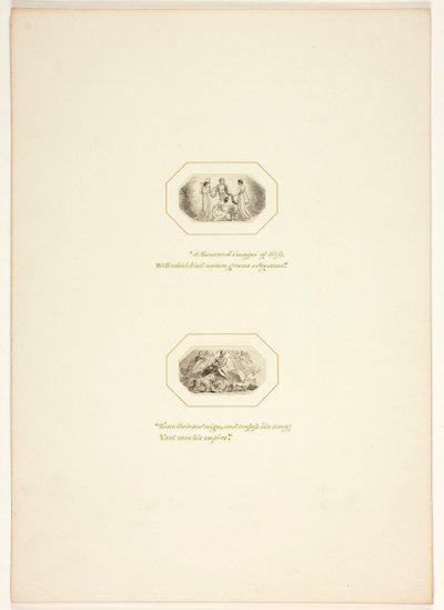 Studie til en plansje fra The Task av Thomas Stothard