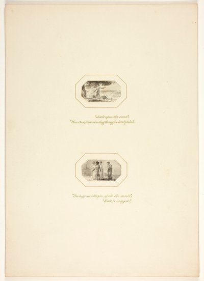 Studie til en plansje fra Oppgaven av Thomas Stothard