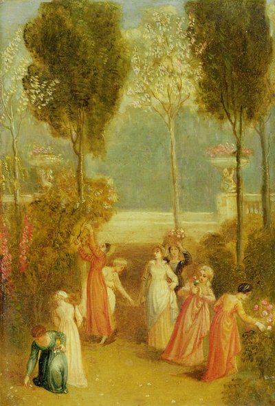 The Garden, ca. 1820 (olje på panel) av Thomas Stothard