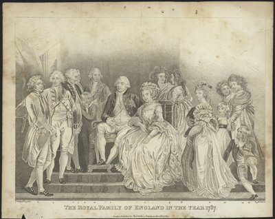 Kongefamilien i England i år 1787 av Thomas Stothard