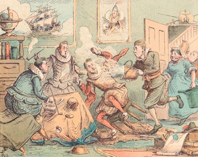 Sir Walter Raleighs Pipe Put Out, c1884 av Thomas Strong Seccombe