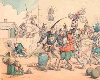 Innføringen av artilleri, c1884 av Thomas Strong Seccombe